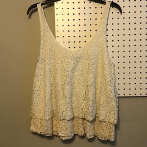 Floral lace tank top
